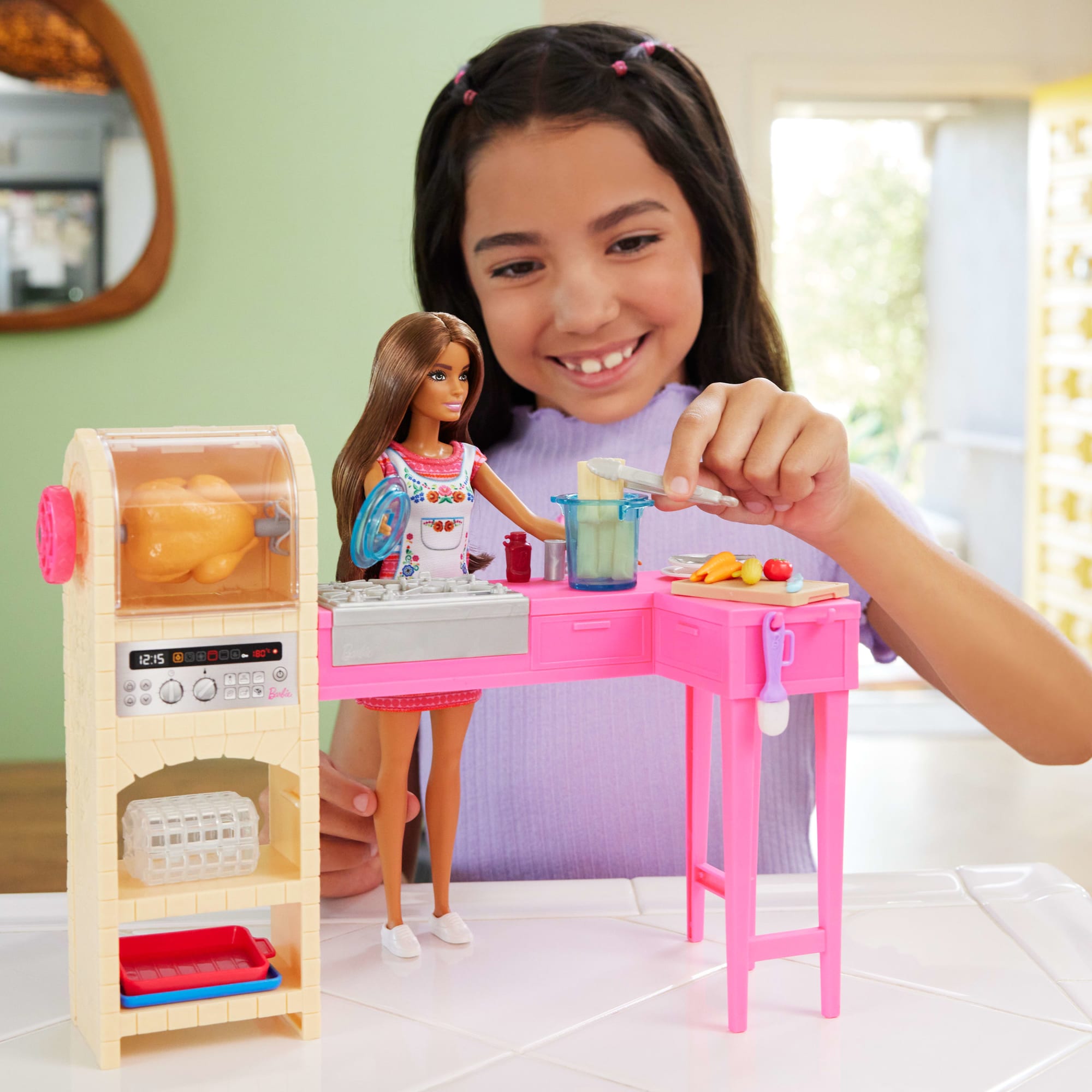 Barbie And Teresa Recipe For Friendship Teresa Doll & Kitchen Playset With 20+ Accessories