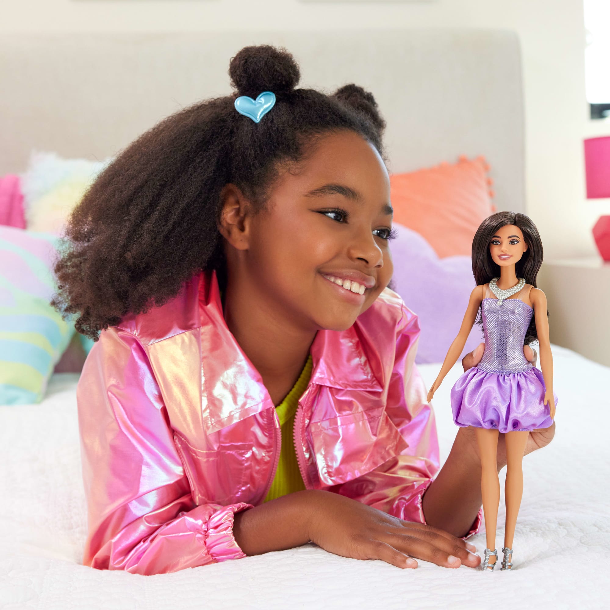 Barbie  Fashionistas  Poupée234, Cheveux Bruns, Robe Pailletée
