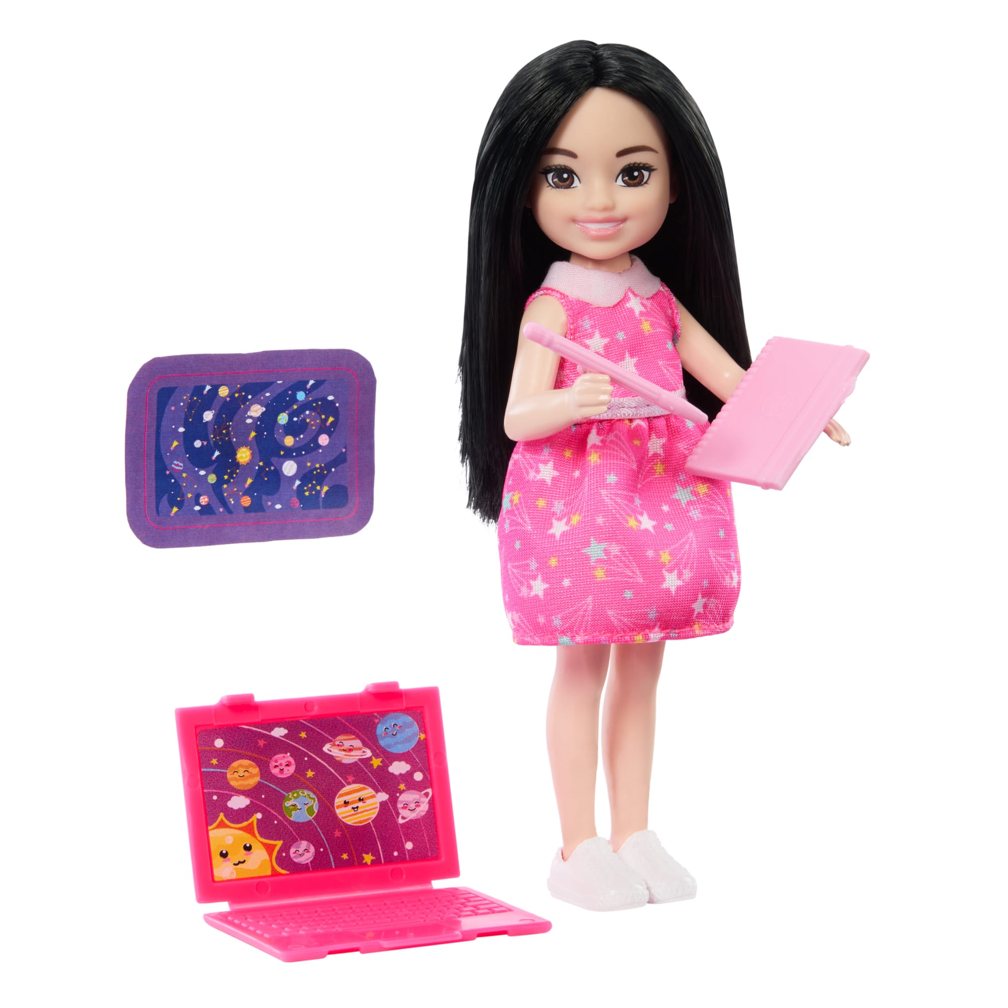 Barbie Chelsea Astronomer Doll & Accessories Set, Career-Themed Brunette Small Doll