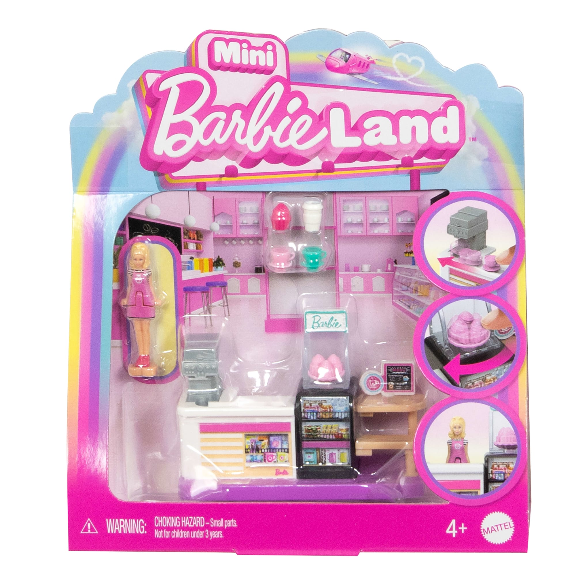 Barbie  Mini Barbieland  Poupée et Coffret de Jeu  Boulangerie