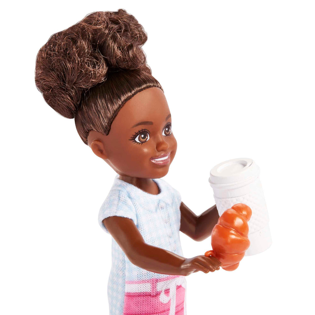 Barbie Chelsea Can Be… Barista Doll And 7 Career-Themed Accessories Including Coffee Maker