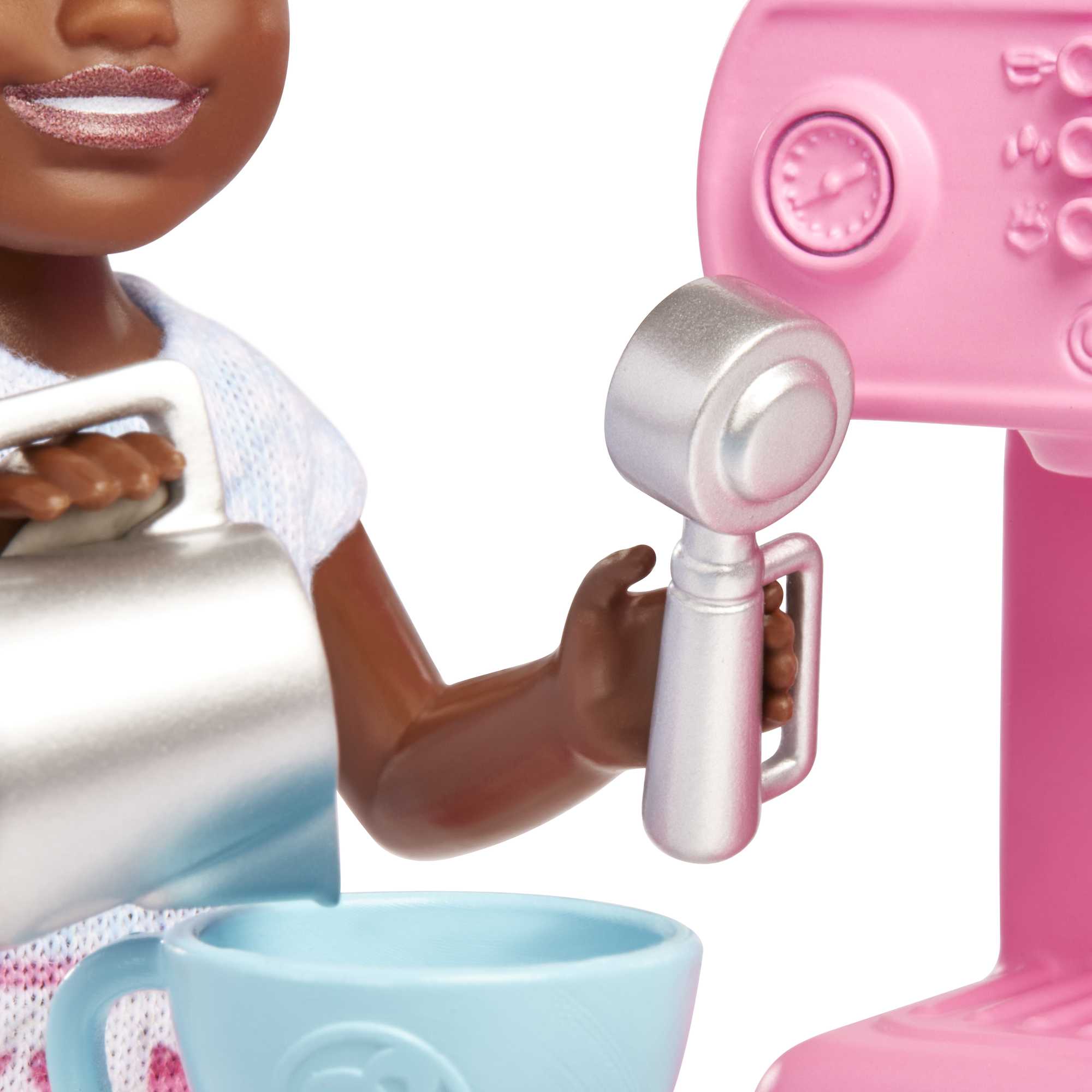 Barbie Chelsea Can Be… Barista Doll And 7 Career-Themed Accessories Including Coffee Maker