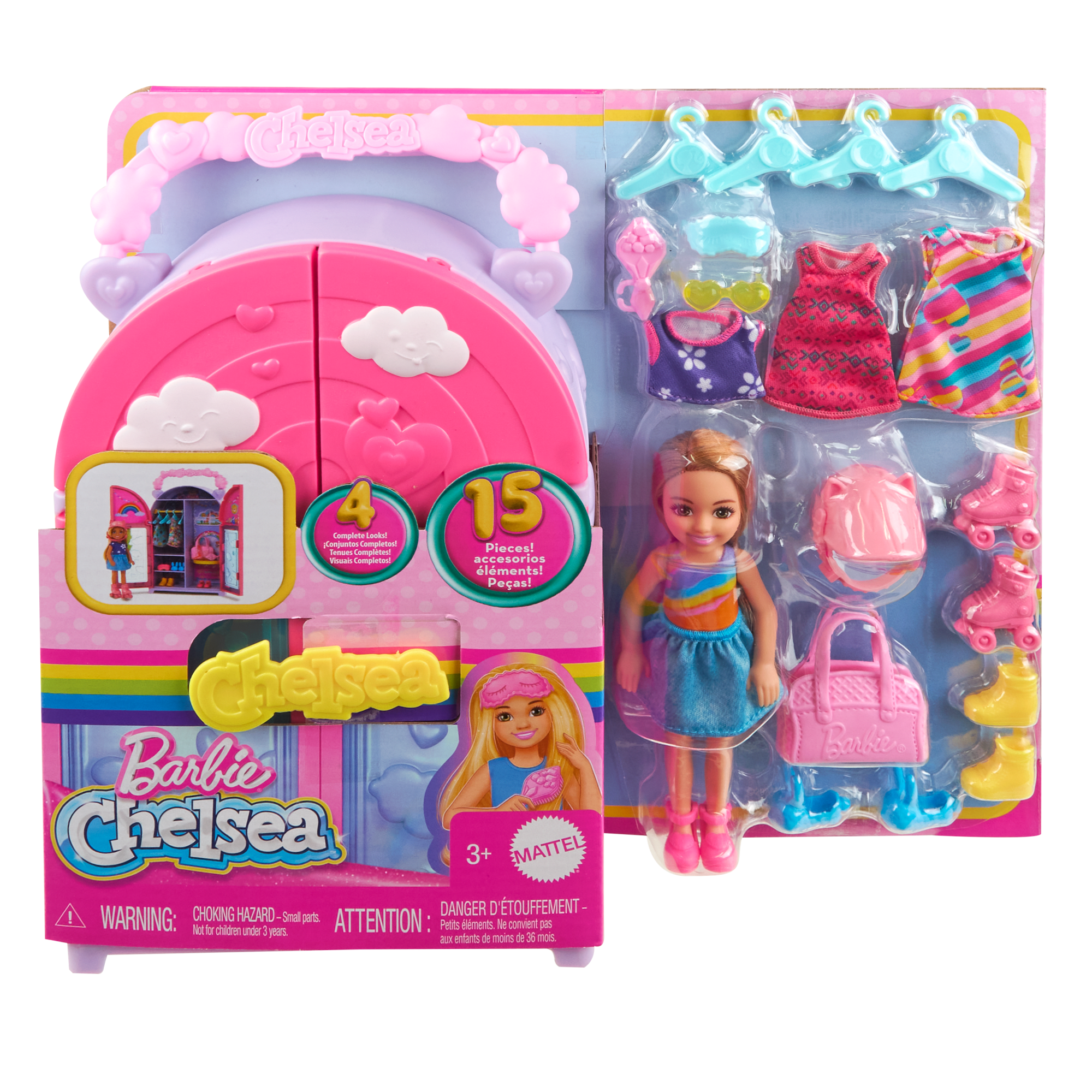 Barbie Chelsea Doll & Closet Toy Playset With CloThes & Accessories
