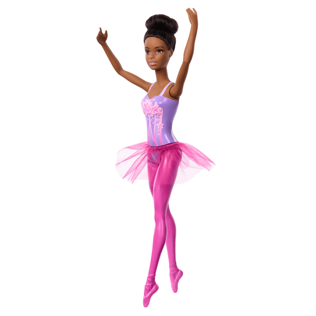 Barbie Ballerina Doll, Brunette Fashion Doll Wearing Purple Removable Tutu