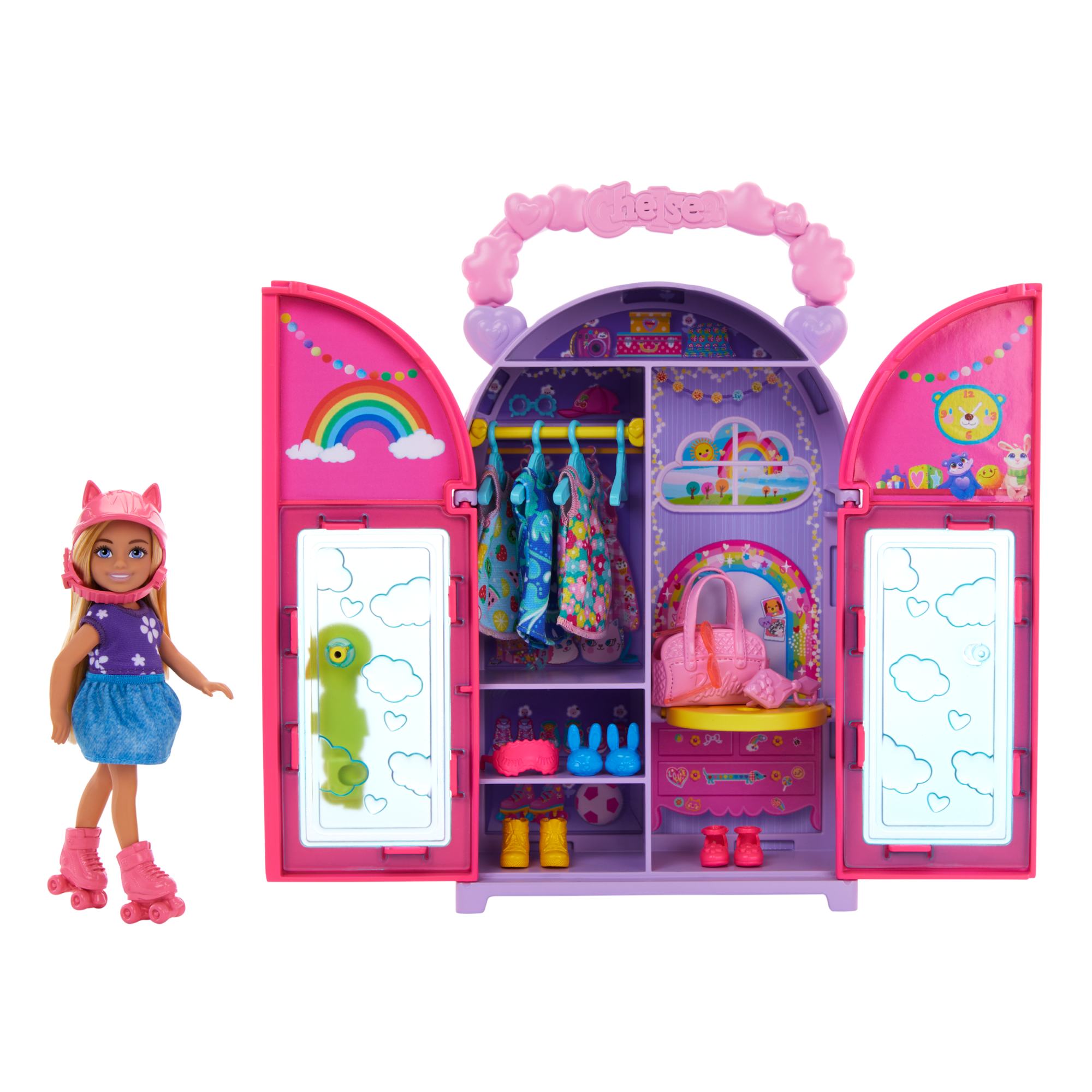 Barbie Chelsea Doll & Closet Toy Playset With CloThes & Accessories