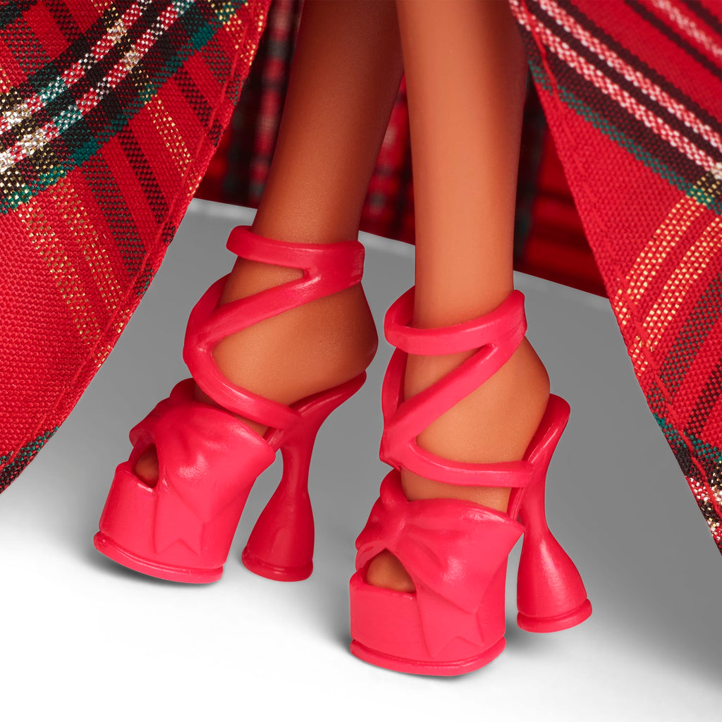 Barbie 2024 Holiday Barbie Dolls, Seasonal Collector Gift, Barbie Signature, Plaid Gown With Red Bow