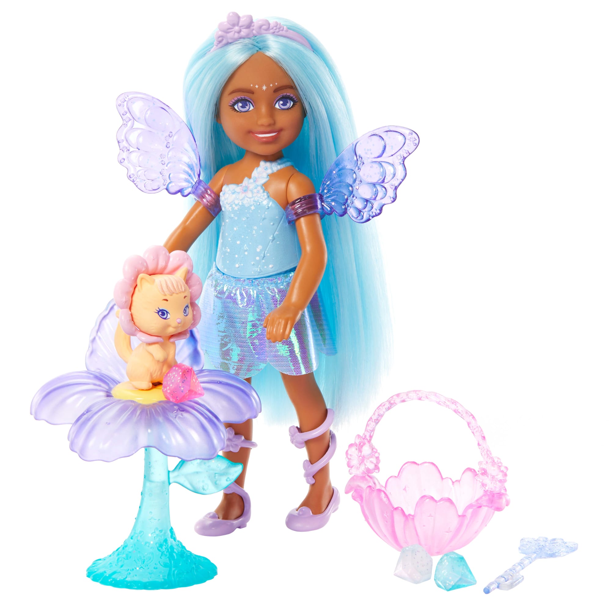 Barbie Chelsea Doll & Accessories Set, Small Fairy Doll With Wings, Pet & 8 Themed Pieces